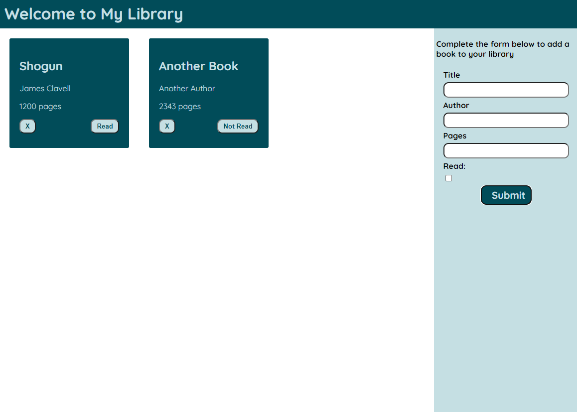 Screenshot of Bibliostack, a book tracker
